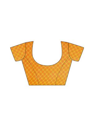geometrical printed saree with blouse - 15724727 - Standard Image - 3