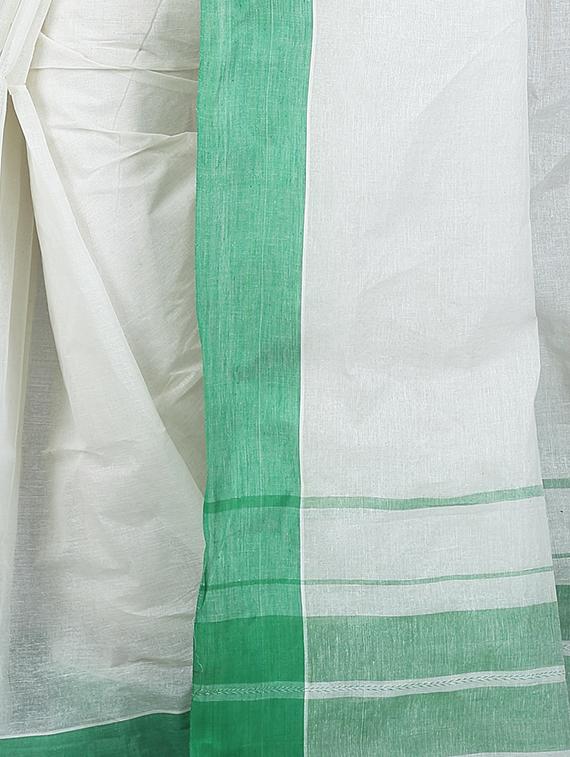 contrast border tant saree - 15725714 - Zoom Image - 3