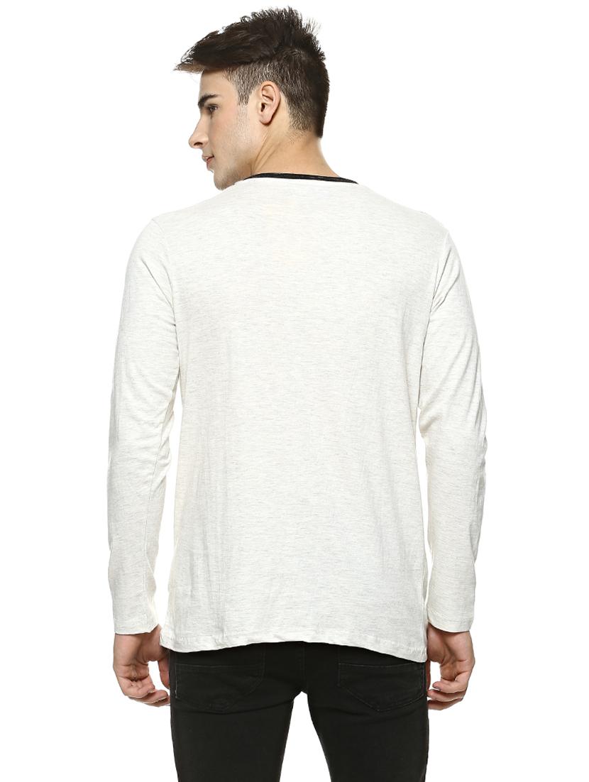 white cotton color block t-shirt - 15726029 - Zoom Image - 3