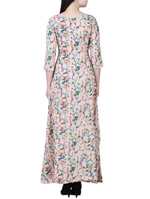 round neck floral maxi dress - 15726103 - Standard Image - 3