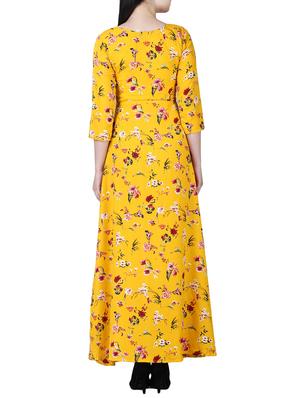 round neck floral maxi dress - 15726109 - Standard Image - 3