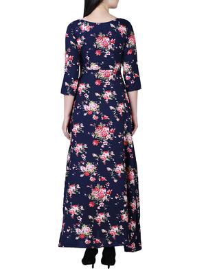 round neck floral maxi dress - 15726110 - Standard Image - 3