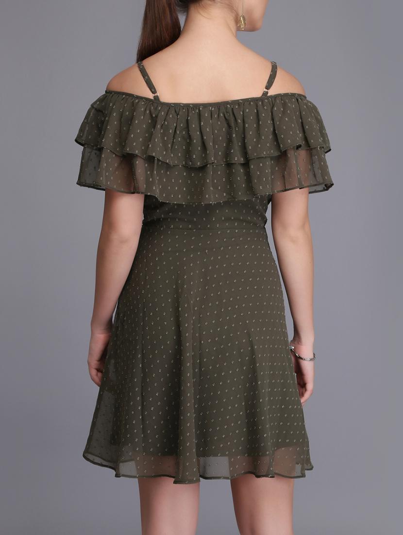 ruffled detail a-line dress - 15726262 - Zoom Image - 3