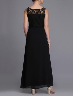 lace paneled flared maxi dress - 15726269 - Standard Image - 3
