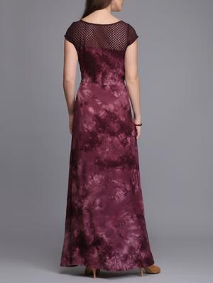mesh paneled cut out detail maxi dress - 15726270 - Standard Image - 3