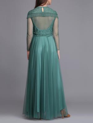 fringed detail embroidered gown - 15726279 - Standard Image - 3