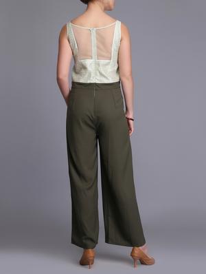 boat neck self design jumpsuit - 15726282 - Standard Image - 3