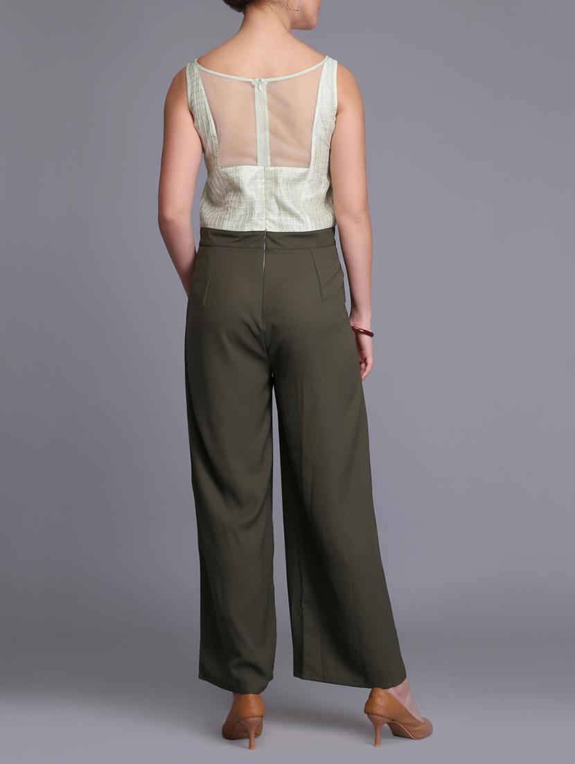 boat neck self design jumpsuit - 15726282 - Zoom Image - 3