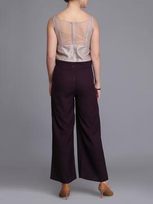 boat neck self design jumpsuit - 15726283 - Standard Image - 3