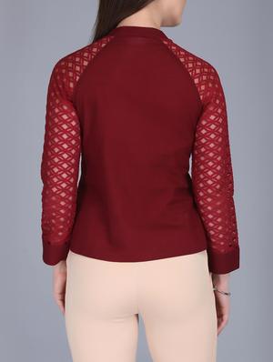 lace sleeved button up top - 15726286 - Standard Image - 3