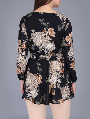floral asymmetric peplum top - 15726287 - Standard Image - 3