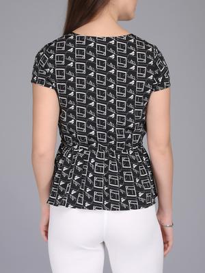 drawstring waist quirky print top - 15726289 - Standard Image - 3