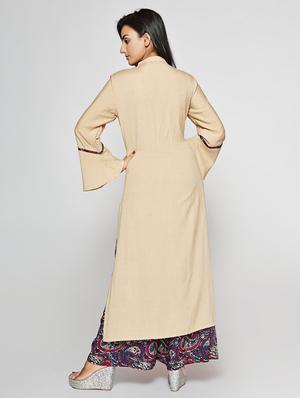 Patch pockets detail kurta with palazzo set - 15726547 - Standard Image - 3