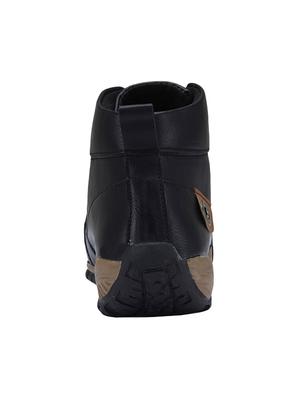 black leatherette low ankle boots - 15726579 - Standard Image - 3