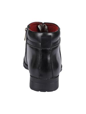 black leatherette formal slip ons - 15726582 - Standard Image - 3
