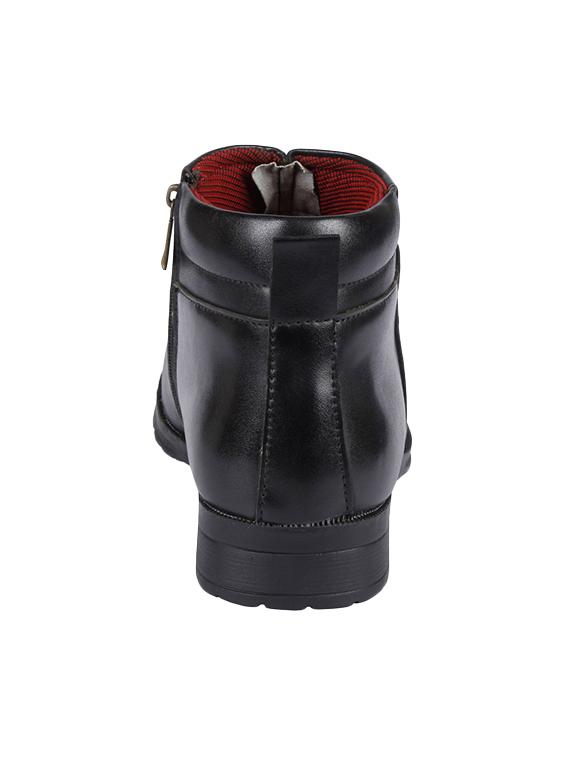 black leatherette formal slip ons - 15726582 - Zoom Image - 3