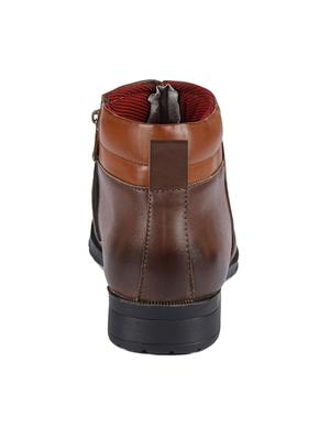 brown leatherette formal slip ons - 15726583 - Standard Image - 3