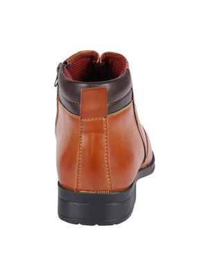 tan leatherette formal slip ons - 15726584 - Standard Image - 3