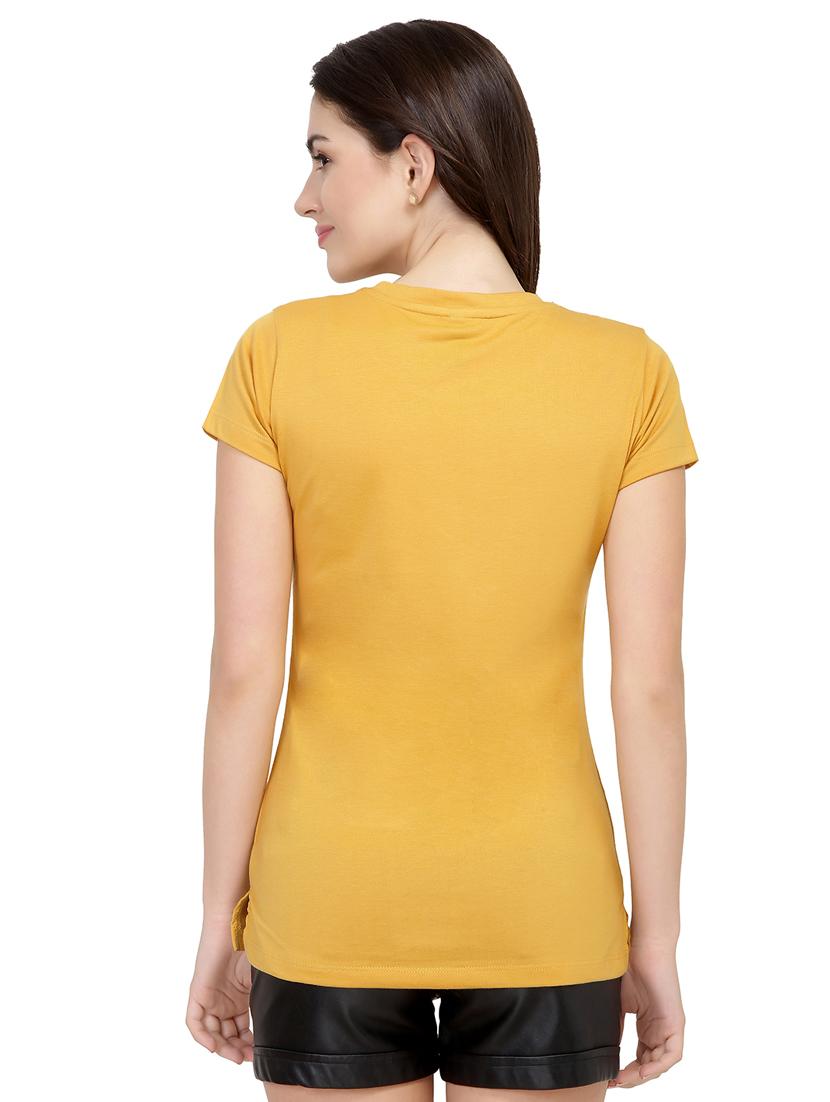 Slogan Print Short Sleeved Tee - 15726897 - Zoom Image - 3