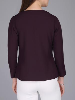plum button detail shrug - 15727043 - Standard Image - 3