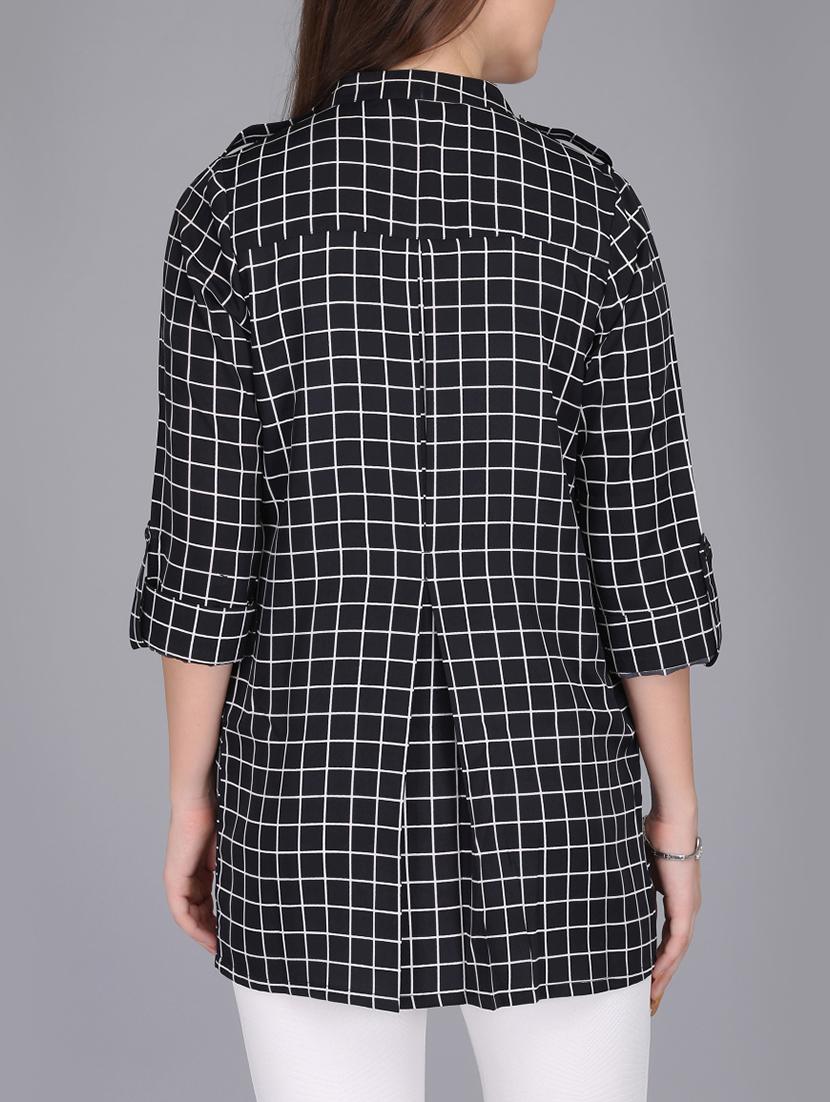 back pleat checkered shrug - 15727044 - Zoom Image - 3