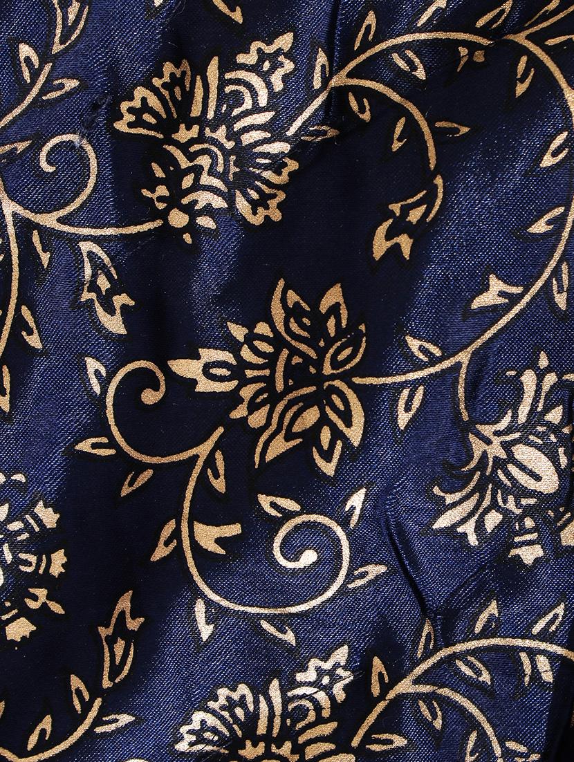 Blue Base Golden Elephant Print Single Quilt - 15727147 - Zoom Image - 6