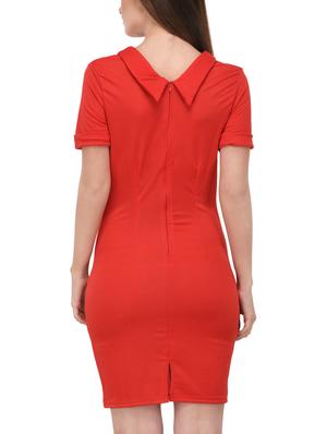 turn up sleeved sheath dress - 15727267 - Standard Image - 3