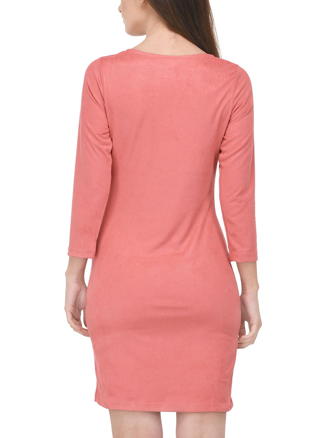 criss cross neck detail sheath dress - 15727270 - Zoom Image - 3