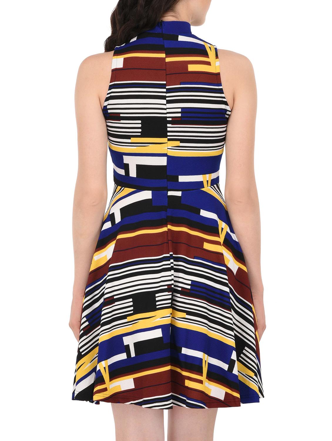 mock neck sleeveless a-line dress - 15727271 - Zoom Image - 3