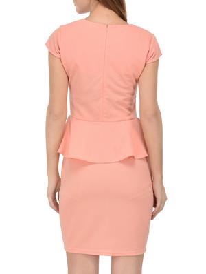 notch neck peplum dress - 15727273 - Standard Image - 3