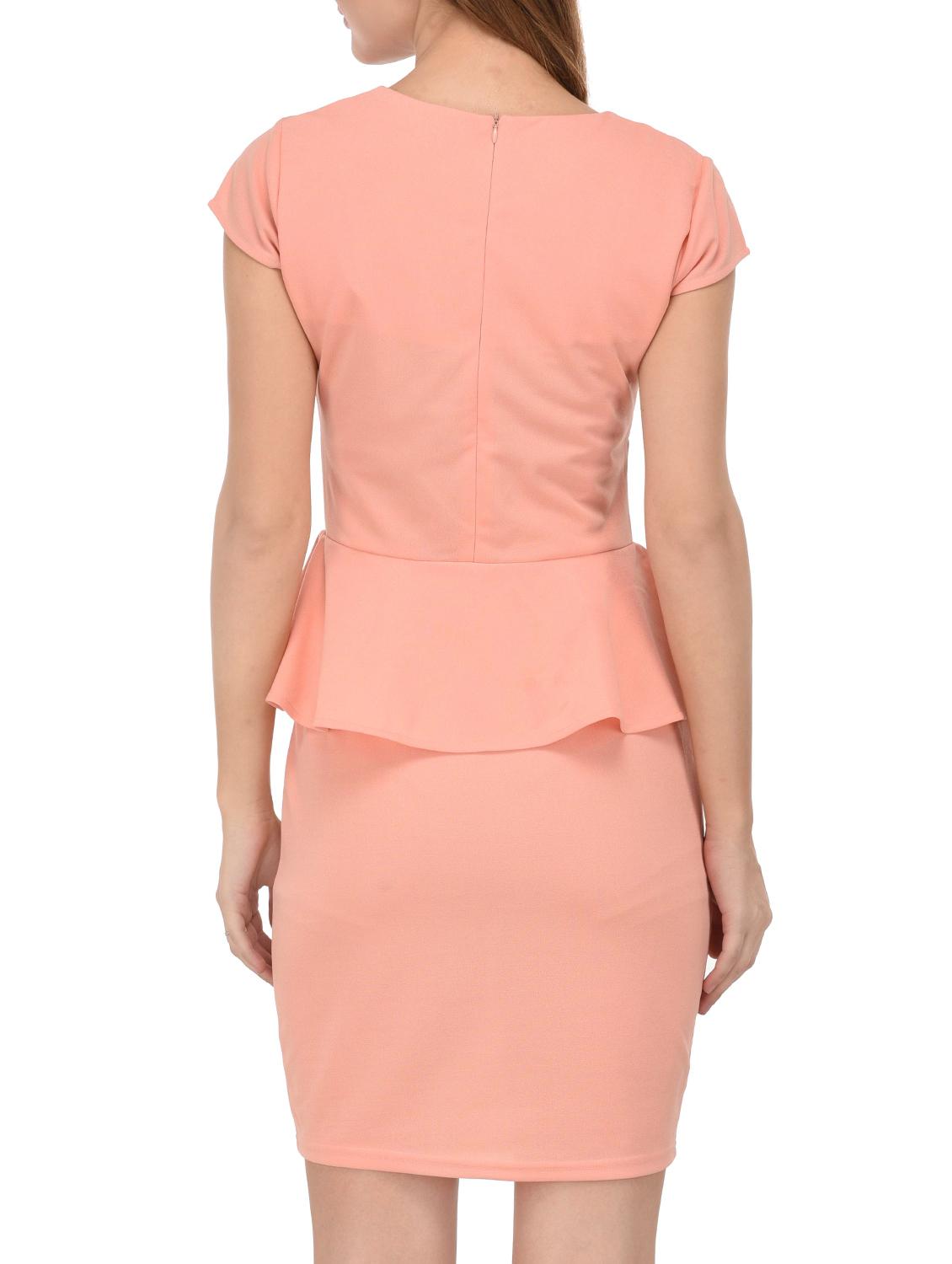 notch neck peplum dress - 15727273 - Zoom Image - 3
