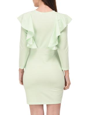 ruffled detail sheath dress - 15727275 - Standard Image - 3