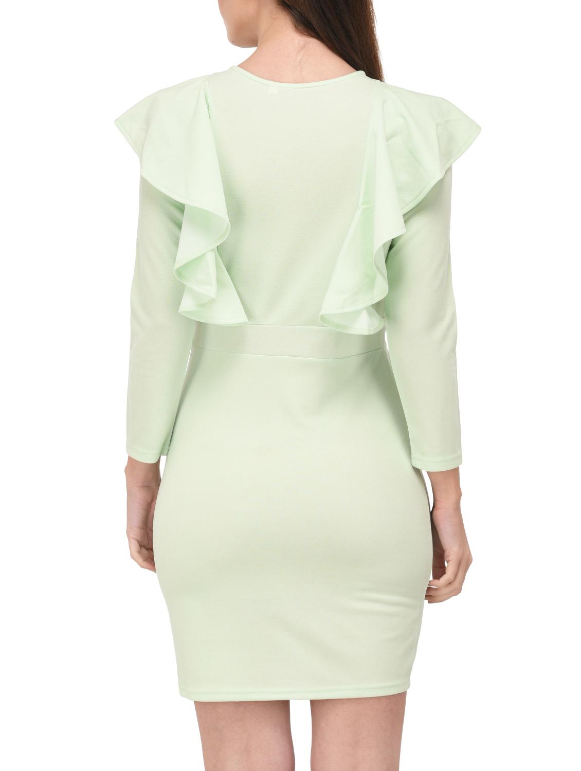 ruffled detail sheath dress - 15727275 - Zoom Image - 3