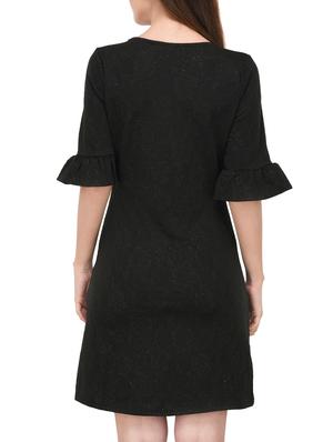 bell sleeved shimmery a-line dress - 15727278 - Standard Image - 3