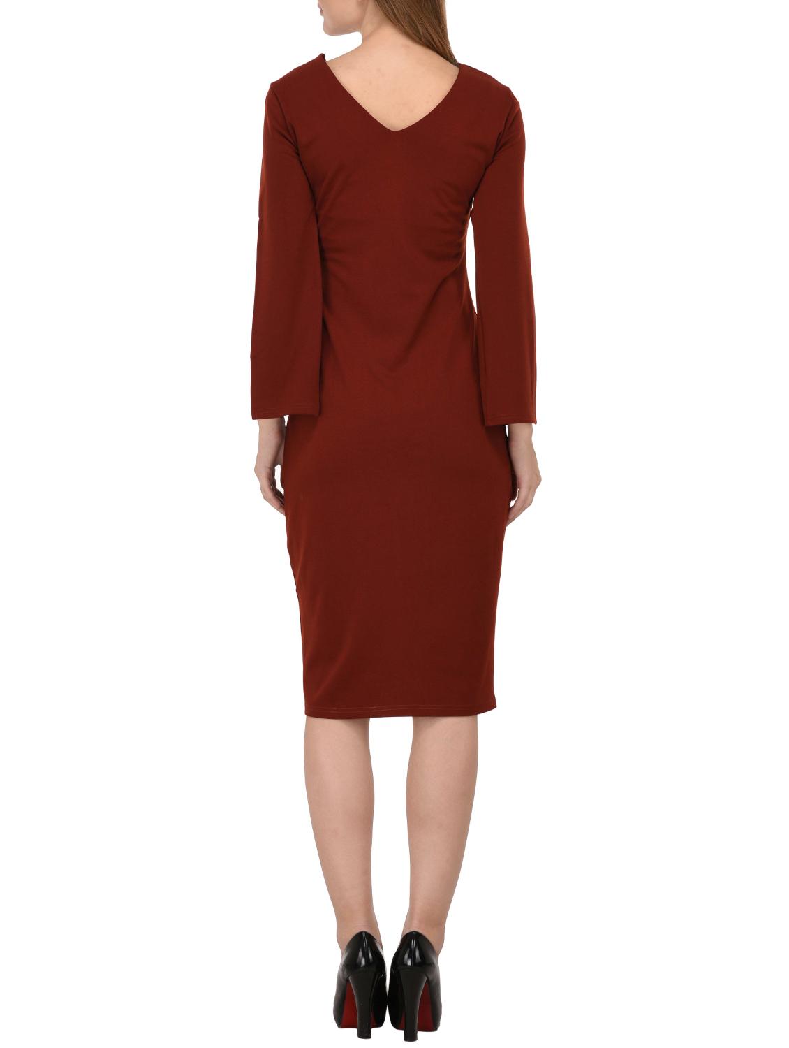 high slit v-neck dress - 15727280 - Zoom Image - 3