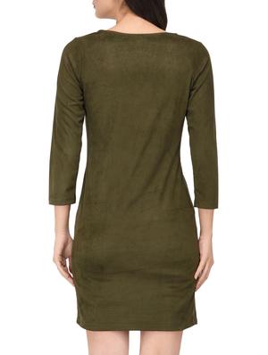 criss cross neck detail sheath dress - 15727286 - Standard Image - 3