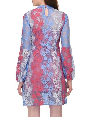 mock neck floral lace a-line dress - 15727289 - Standard Image - 3
