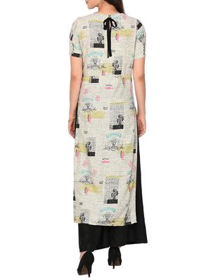 Printed high slit kurta - 15727318 - Standard Image - 3