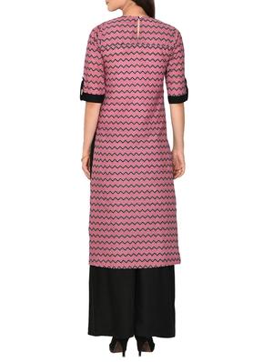 Chevron straight kurta - 15727322 - Standard Image - 3