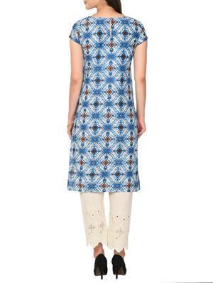 Printed straight kurta - 15727327 - Standard Image - 3