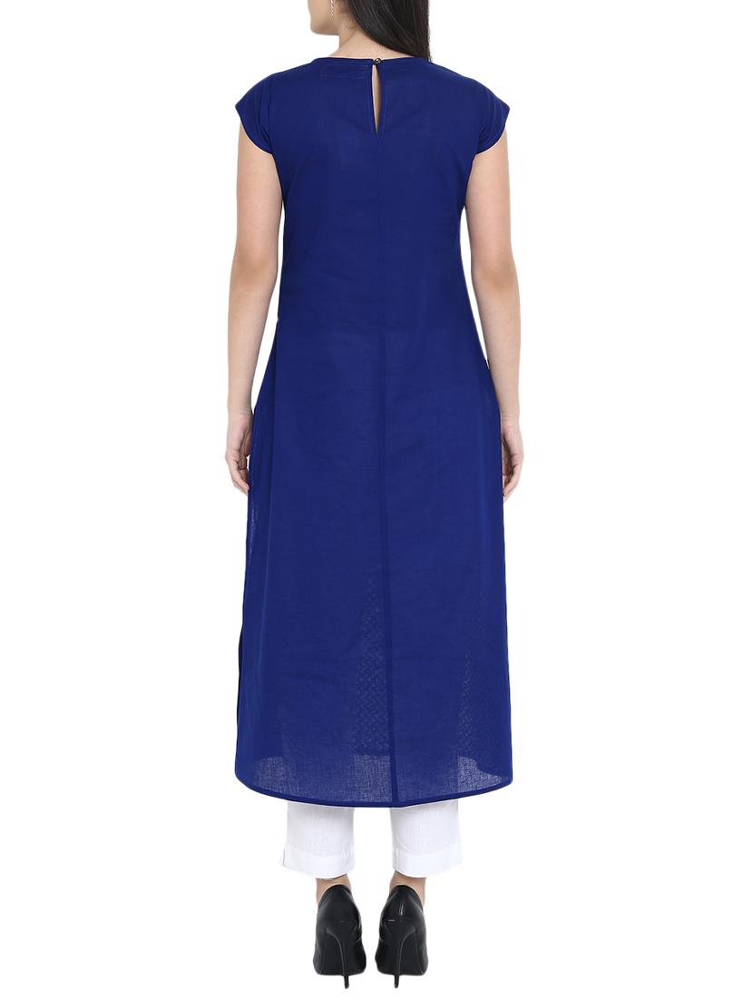 Chevron straight kurta - 15727330 - Zoom Image - 3