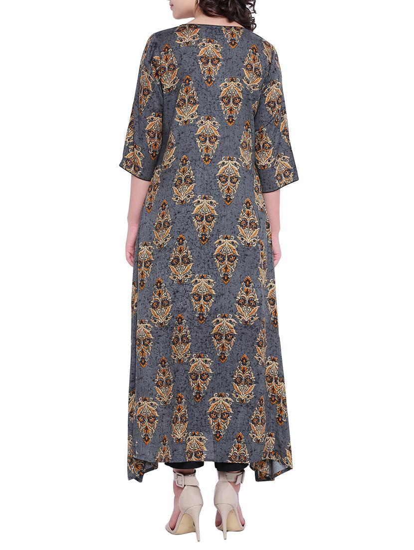 A-line printed kurta - 15727408 - Zoom Image - 3