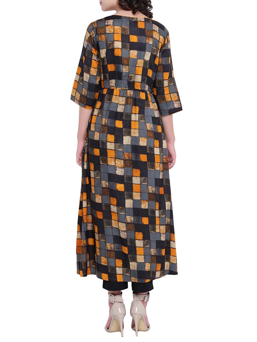 A-line geometrical kurta - 15727414 - Zoom Image - 3