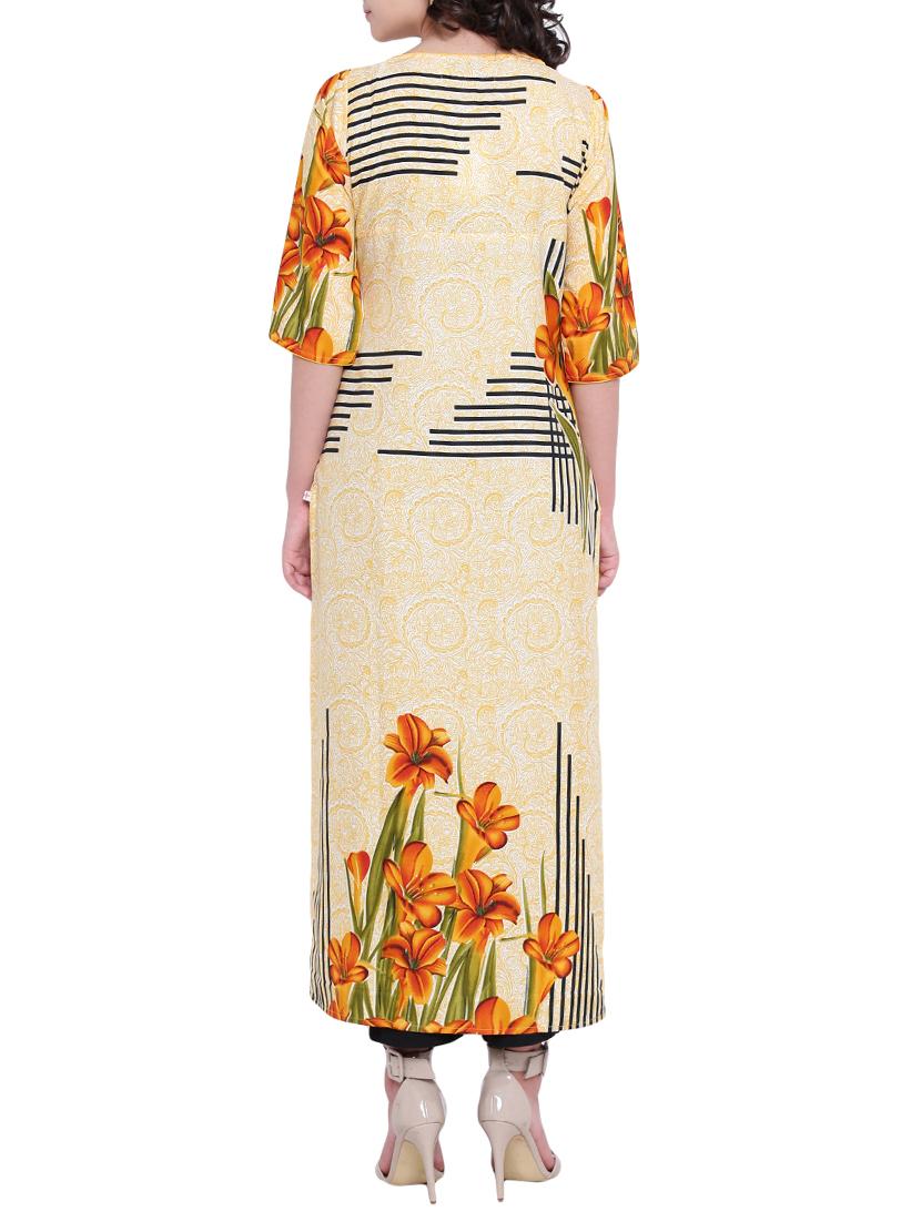 Digital print straight kurta - 15727428 - Zoom Image - 3