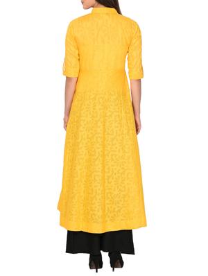 A-line printed slit kurta - 15727432 - Standard Image - 3