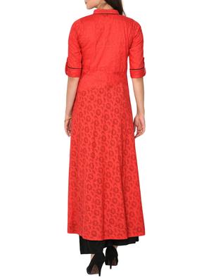 High low printed kurta - 15727438 - Standard Image - 3