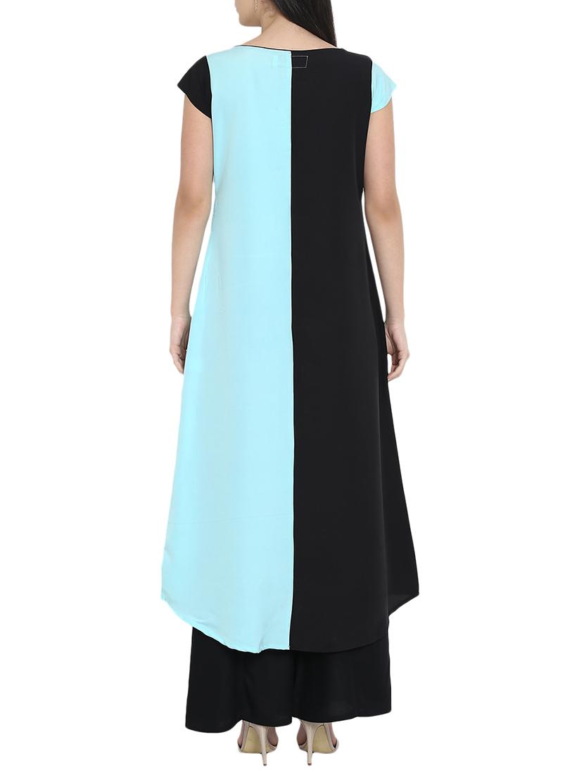 A-line color block kurta - 15727450 - Zoom Image - 3