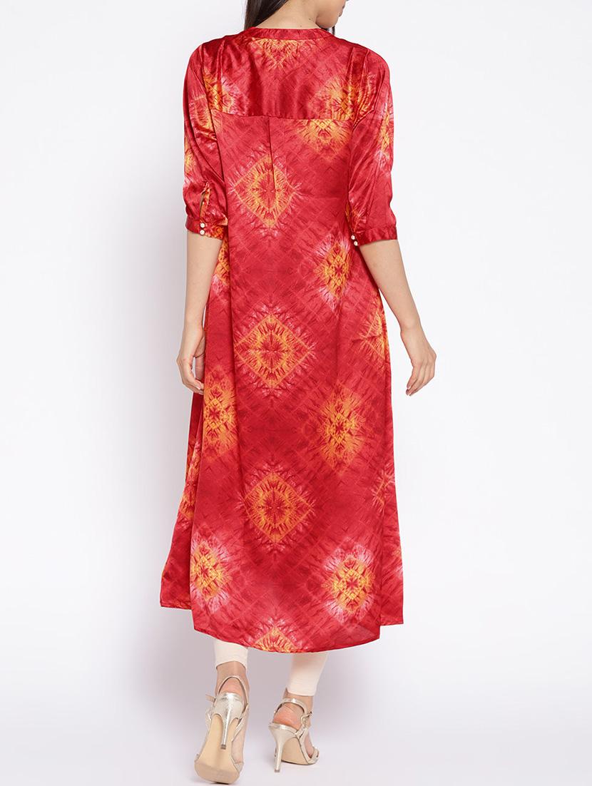 A-line printed kurta - 15727464 - Zoom Image - 3