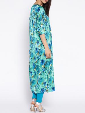 A-line digital print kurta - 15727465 - Standard Image - 3
