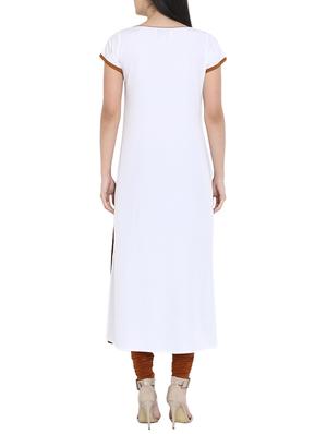 Color block straight kurta - 15727466 - Standard Image - 3